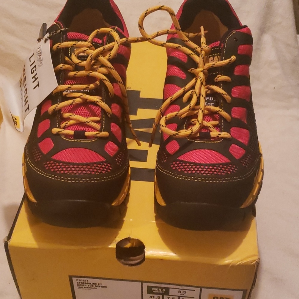 Cat steel toe work shoes